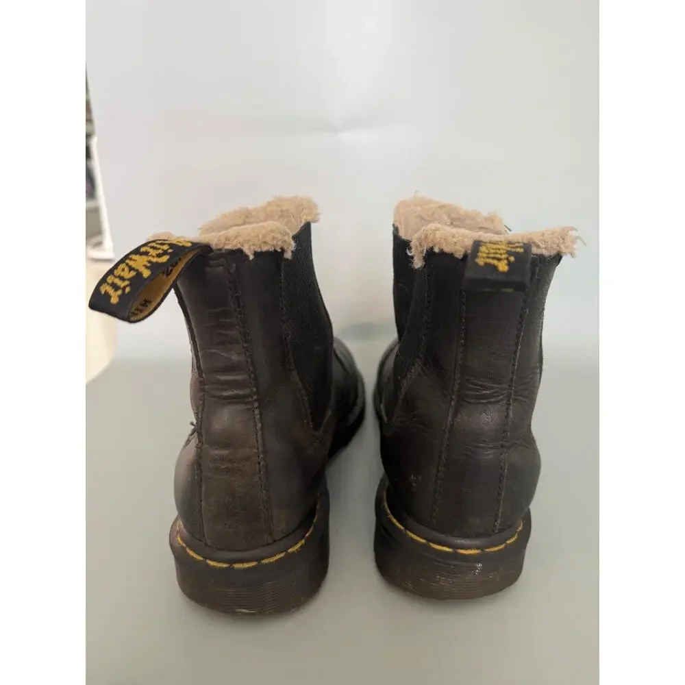 Dr. Martens Leonore Black Leather Lined Chelsea Boots Womens 10 Mens 9 (UK 8) B